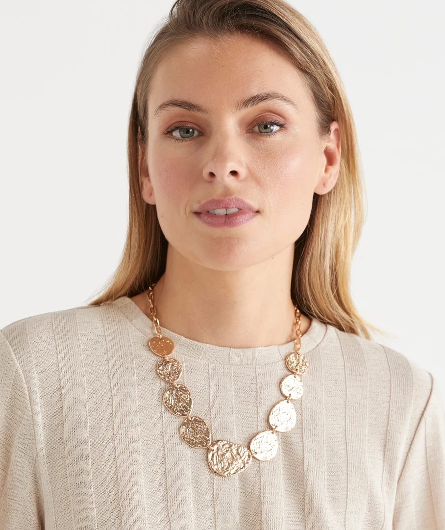 Gold Disc Necklace