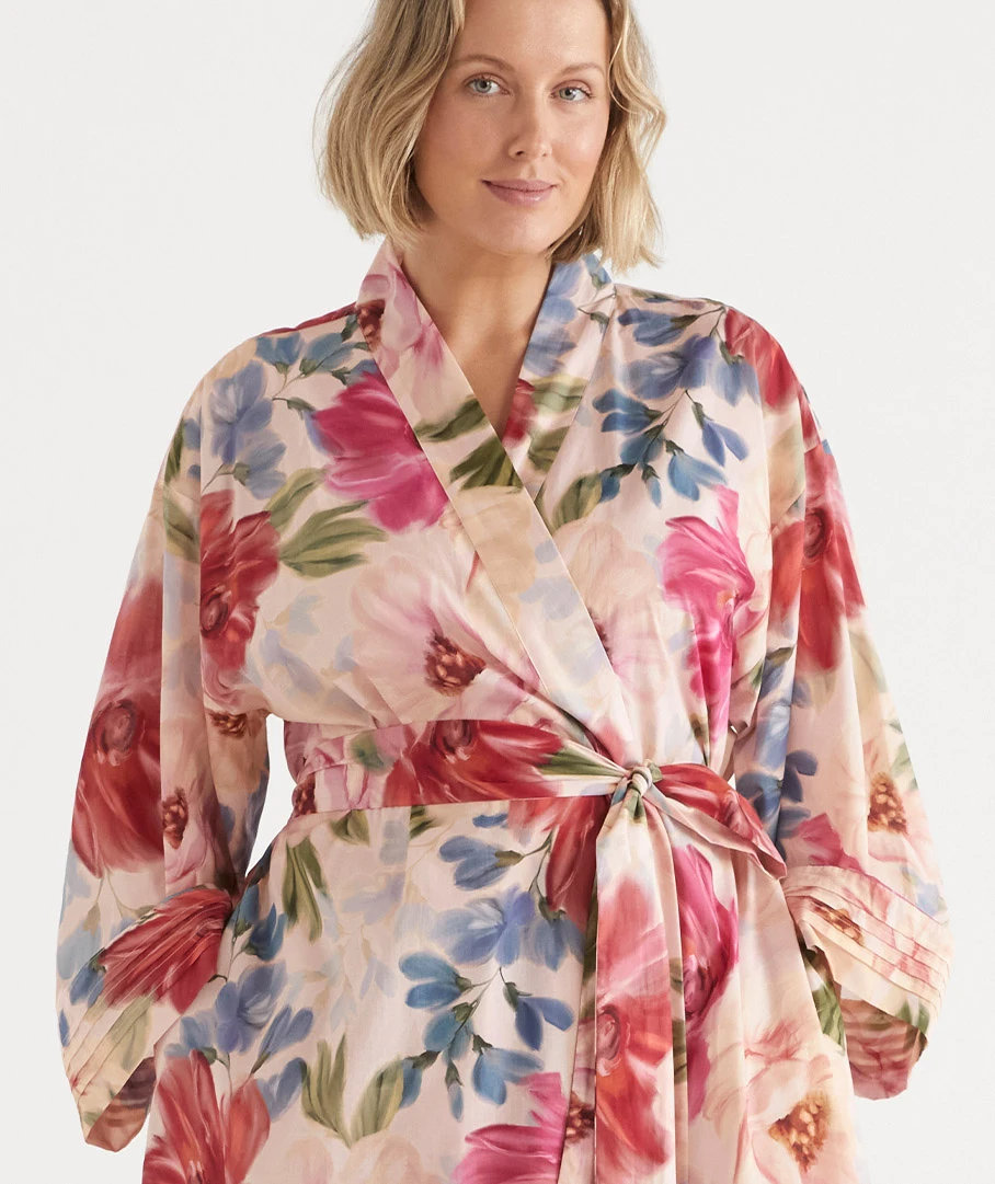 Vintage Floral Robe - Pink 9 Vintage Floral Robe - Pink